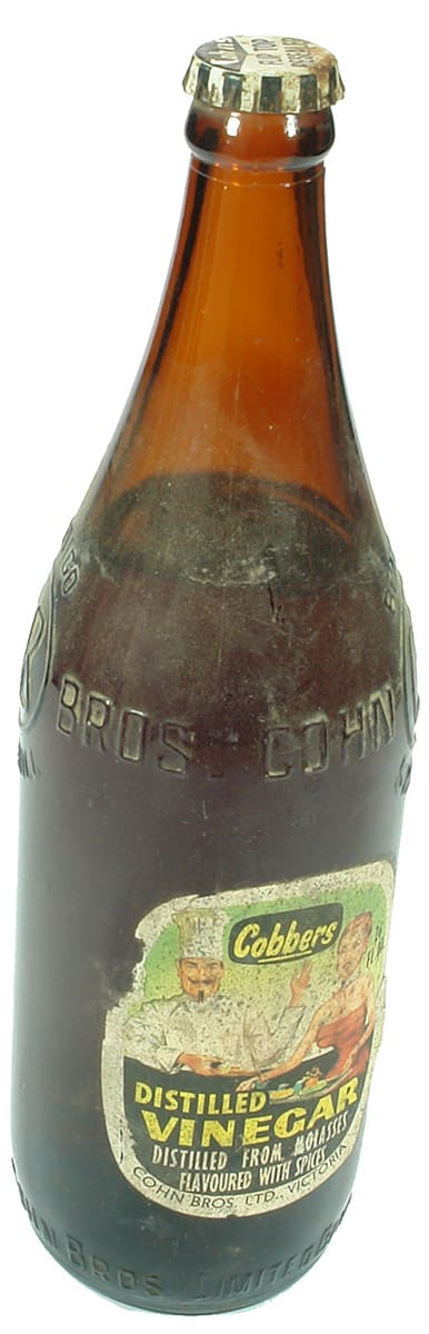 Cohn Bros Cobbers Vinegar Vintage Bottle