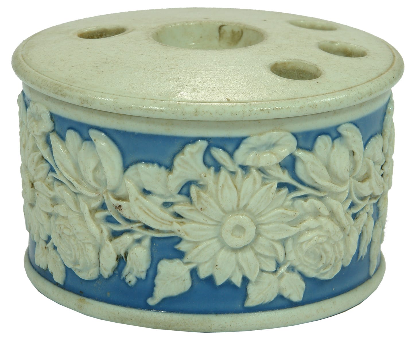 Wedgwood Floral Round Pottery Inkwell