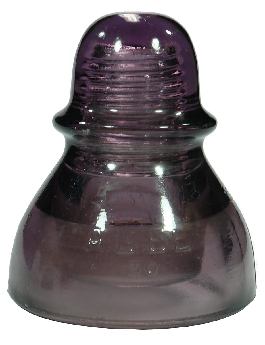 Dark Purple Agee Glass Insulator