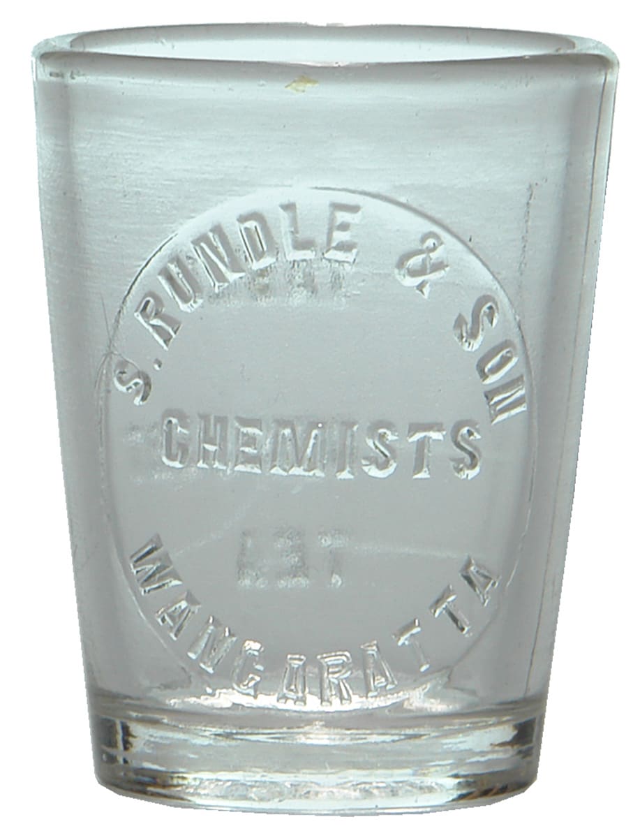 Rundle Chemists Wangaratta Whitall Tatum Dose Glass