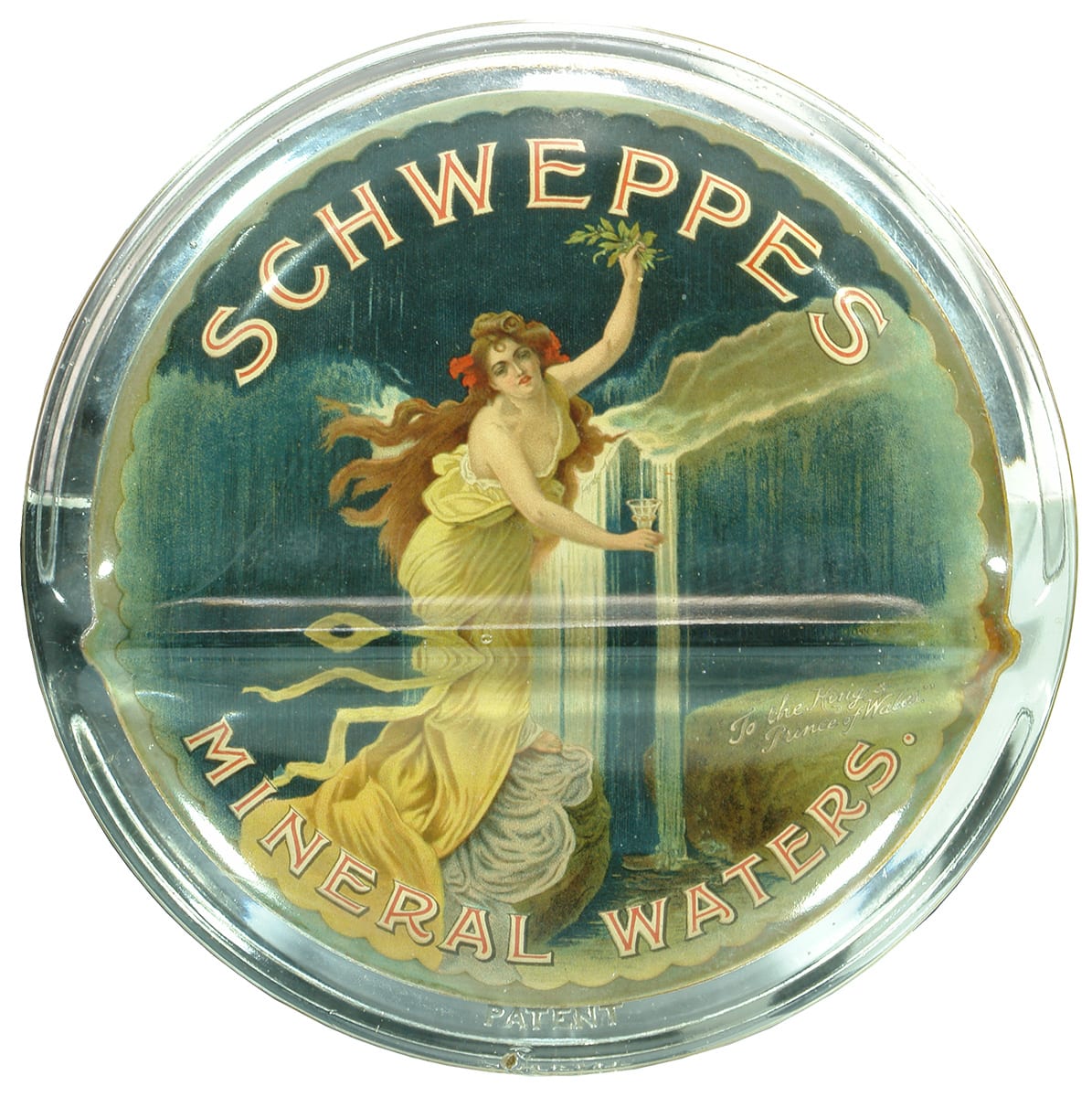 Schweppes Mineral Waters Glass Change Tray