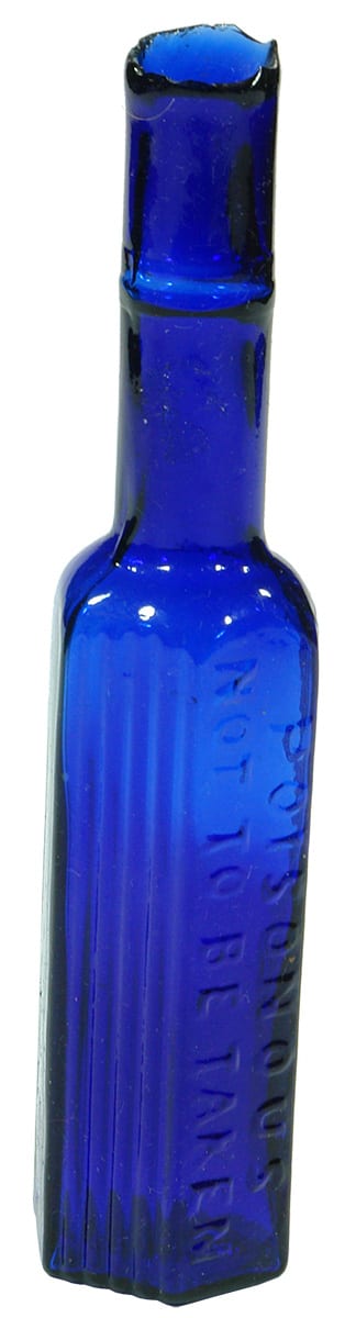 Poisonous Not To Be Taken Cobalt Blue Bottle