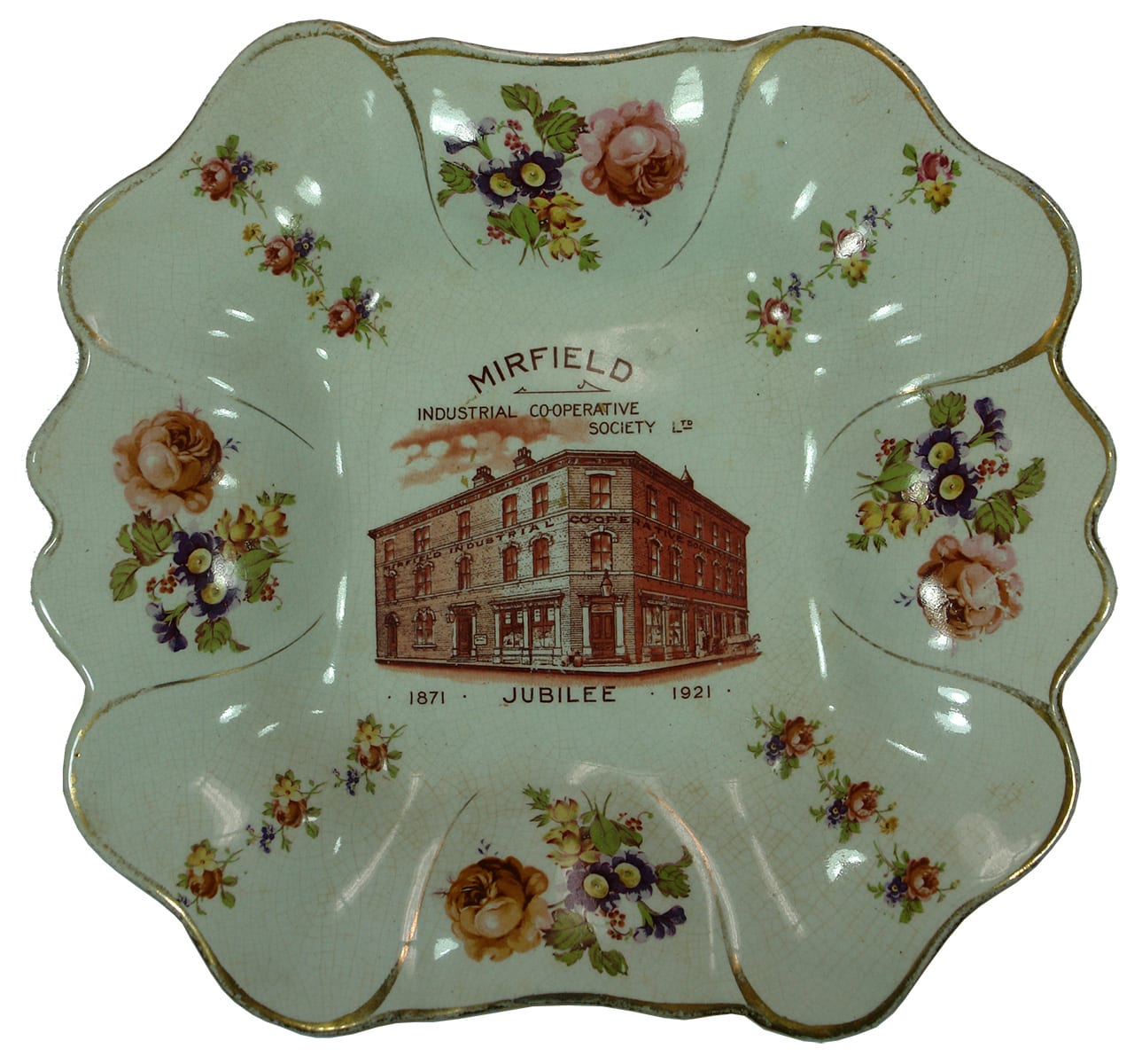 Mirfield Industrial Cooperative Society Commemorative Plate 1871 1921