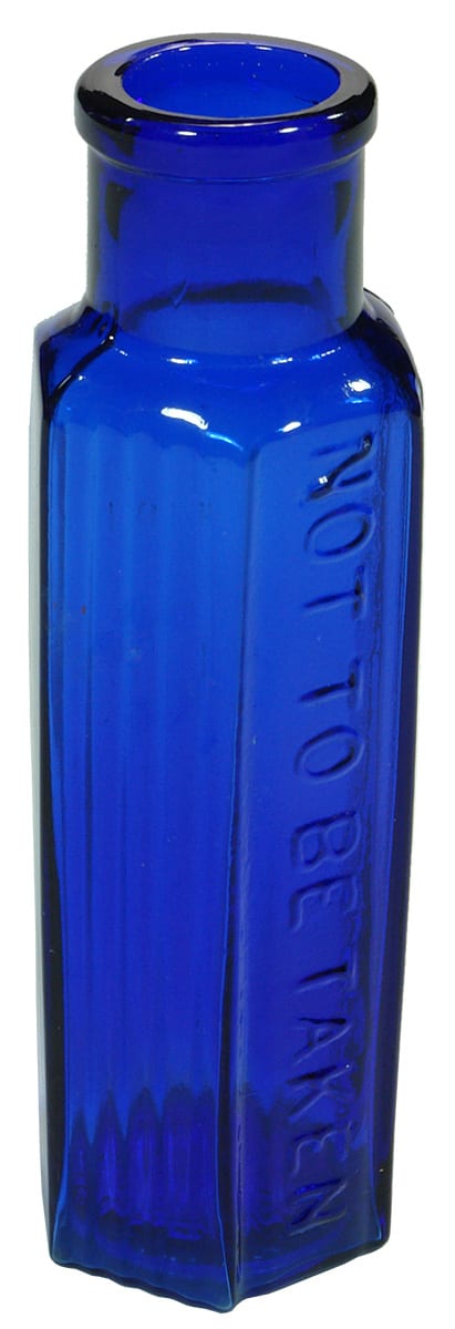 Not To Be Taken Carne Bros Brand Cobalt Blue Bottle