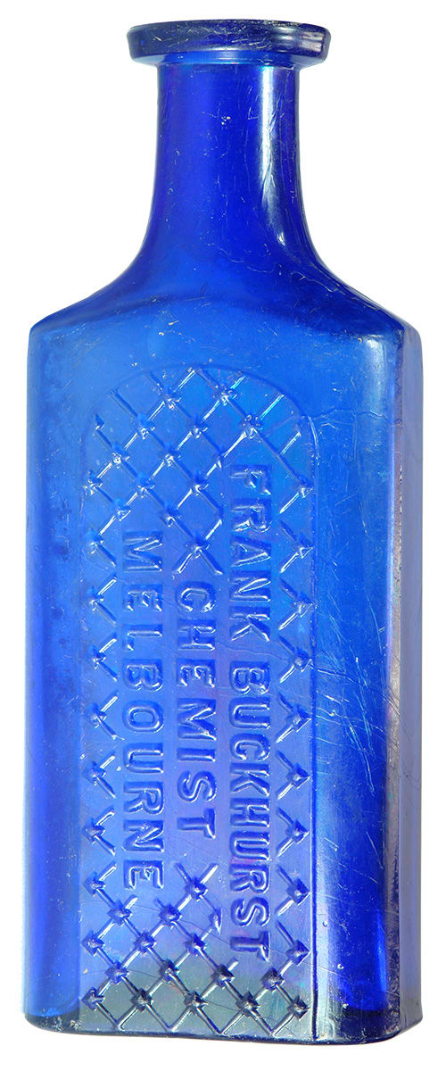 Frank Buckhurst Chemist Melbourne Cobalt Blue Bottle