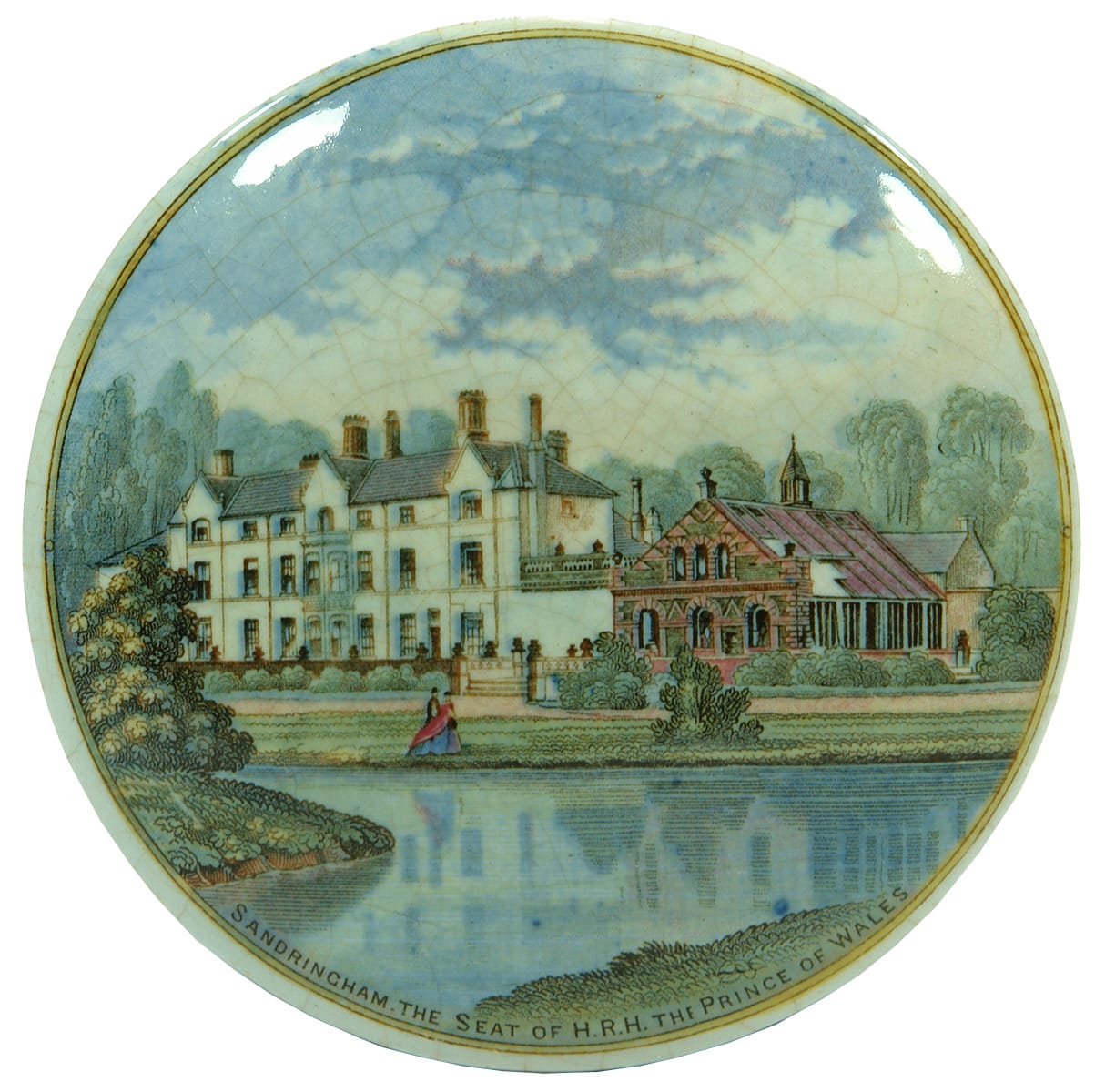 Sandringham Prince of Wales Prattware Mayer Pot Lid