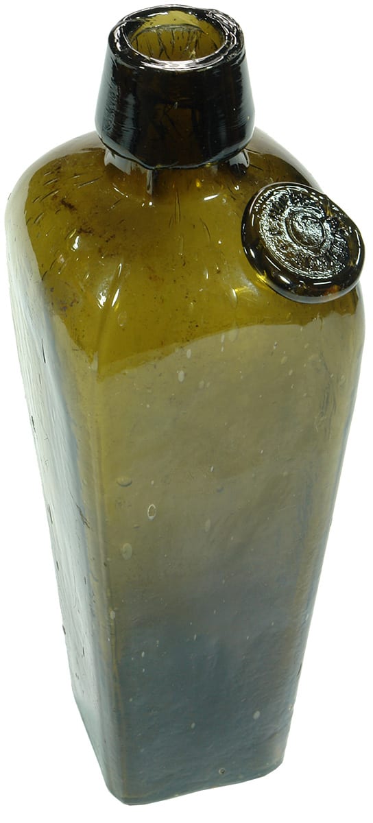 Hoppe Schiedam Applied Seal Dutch Case Gin Bottle