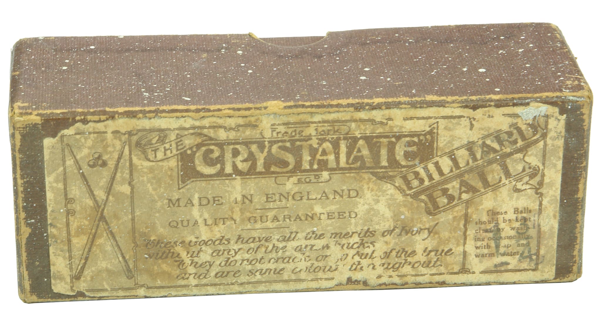 Crystalate Billiard Ball England Cardboard Box