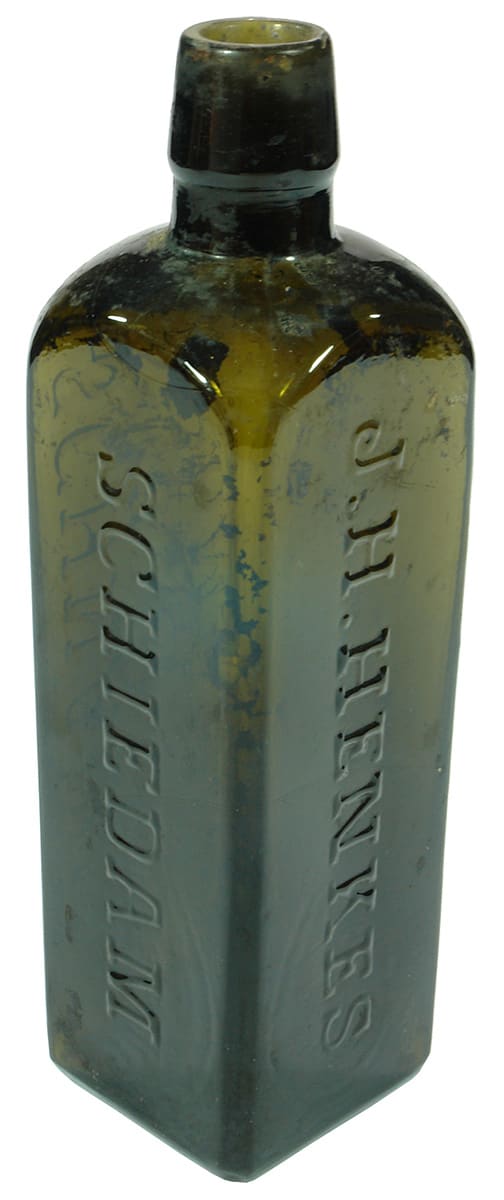 Henkes Schiedam Schnapps Aromatico Melbourne Glass Bottle