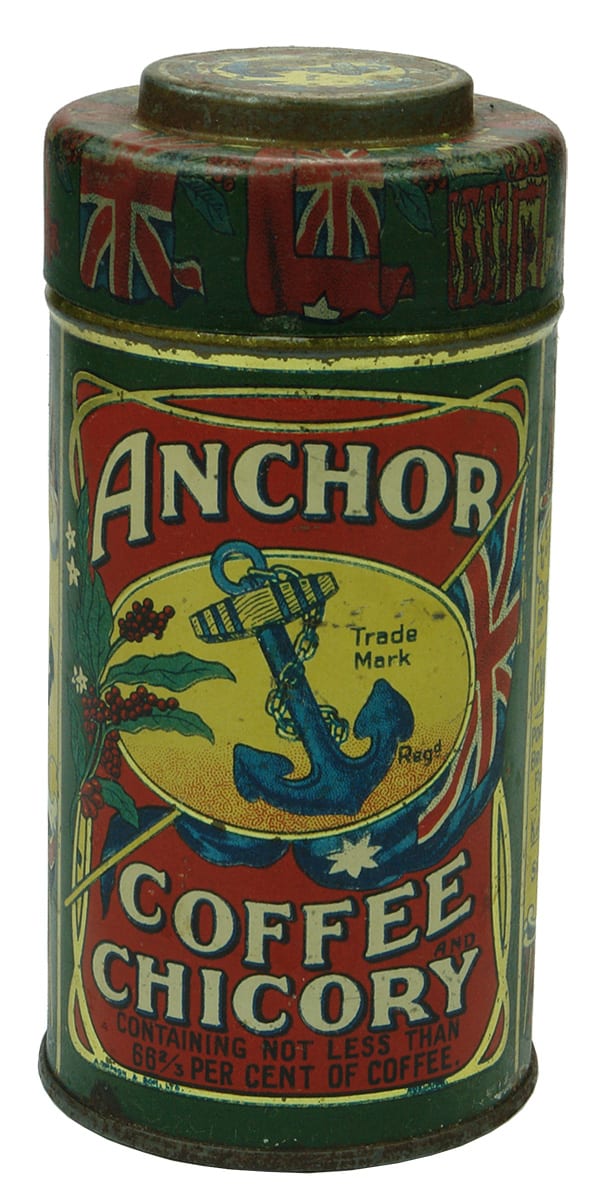 Anchor Coffee Chicory Adelaide Broken Hill Fremantle Tin