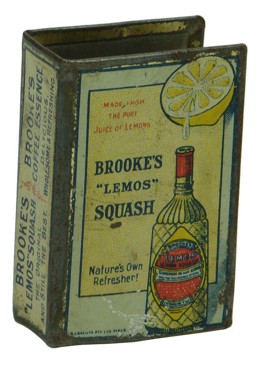 Brooke's Lemon Squash match Box Holder 1914