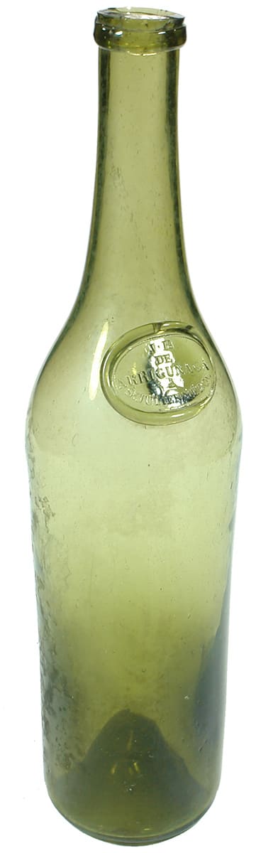 De Arrigunaga St Julien Medoc Antique Wine Bottle