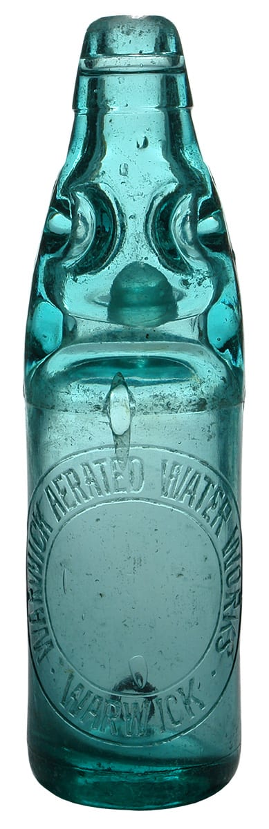 Warwick Aerated Water Works Codd Bottle
