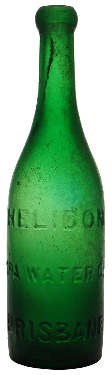 Helidon Spa Water Brisbane Green glass bottle