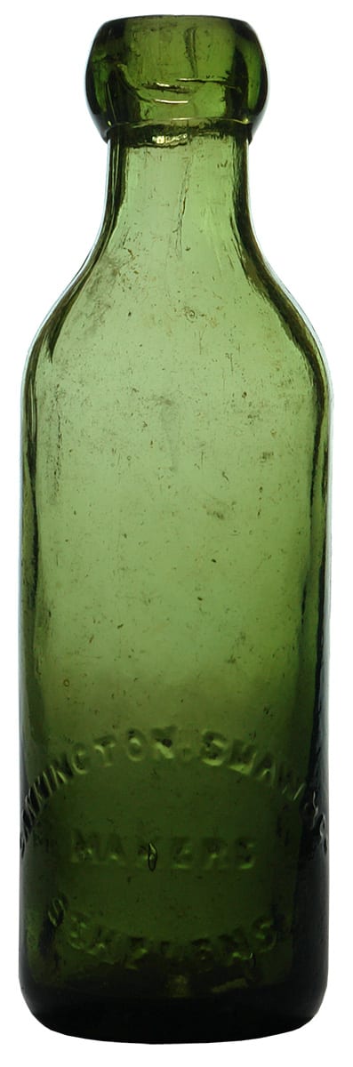 Cannington Shaw St Helens Green Glass Blob Top Soda