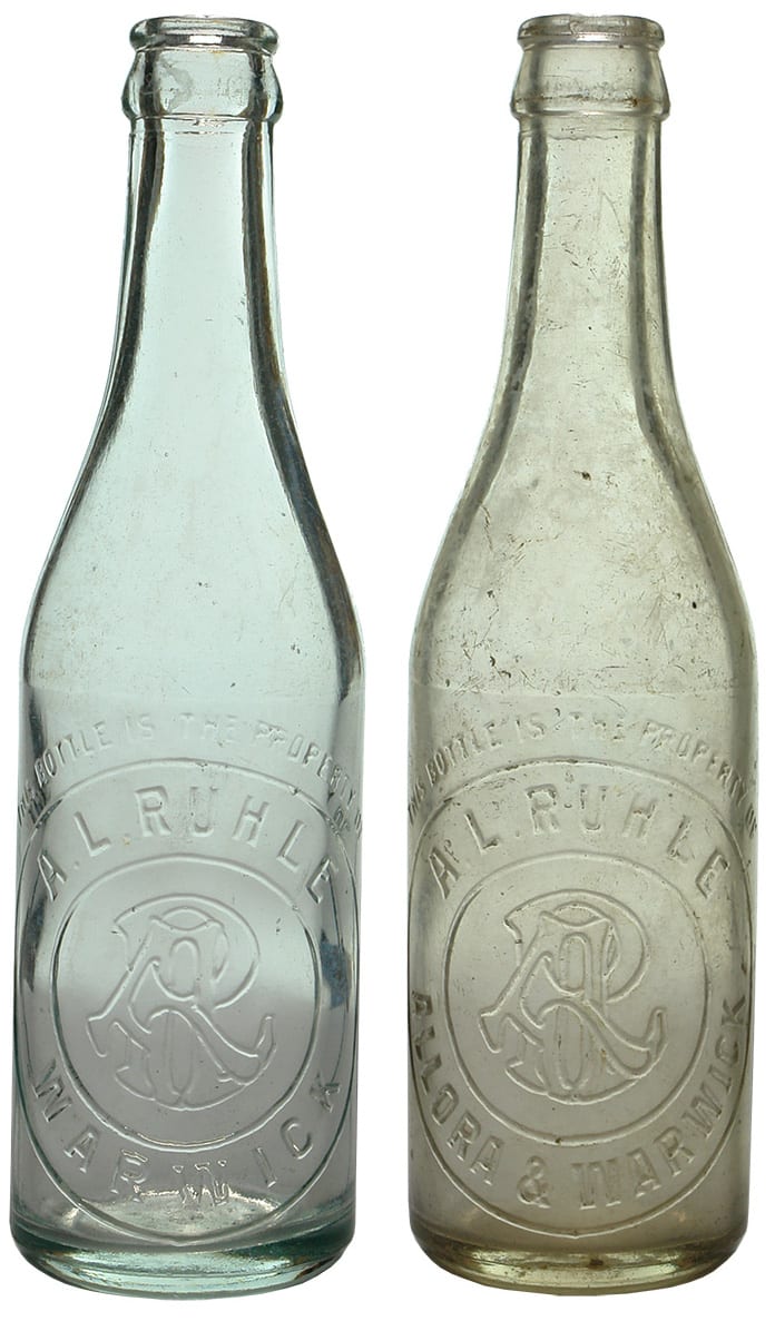 Ruhle Allora Warwick Old crown seal bottles