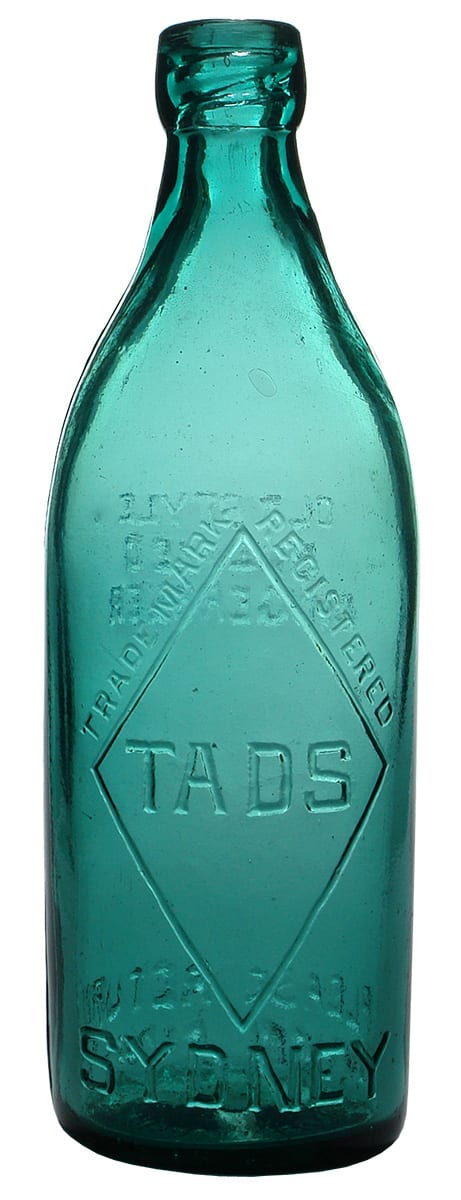 Tads Sydney Ross Brothers Glassworks Internal Thread Bottle