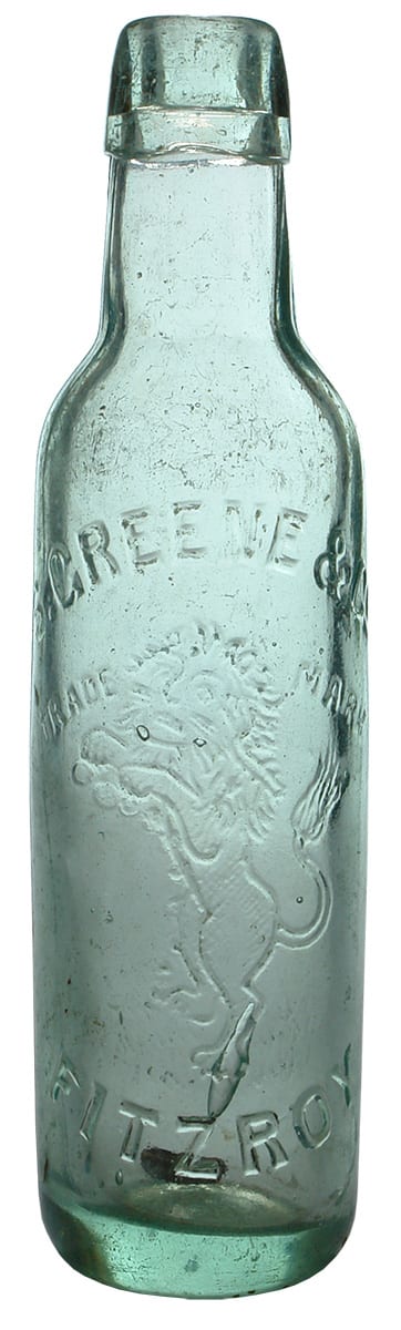 Greene Fitzroy Kilner Bros Lamont Patent Bottle