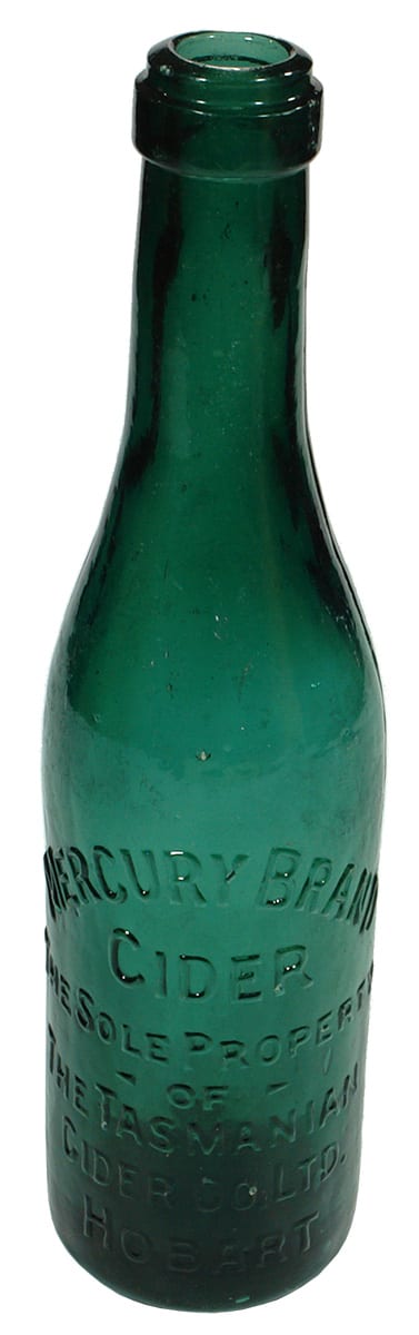 Mercury Brand Cider Hobart vintage Green bottle