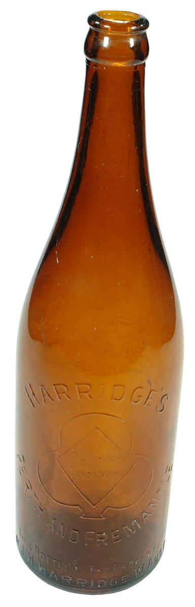 Harridge's Perth Fremantle Diamond Spade Crown Seal Beer Bottle