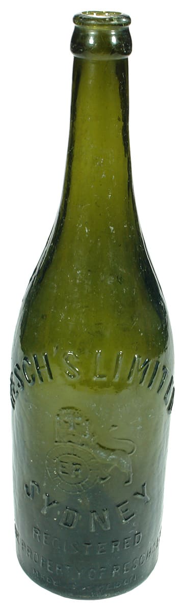 Resch's Limited Sydney Crown Seal Beer Bottle