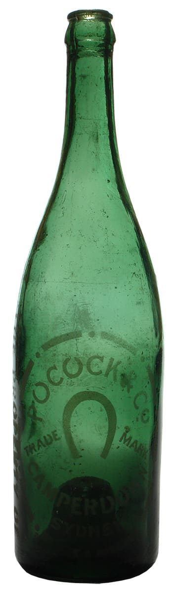 Pocock Camperdown Sandblasted Green Beer Bottle