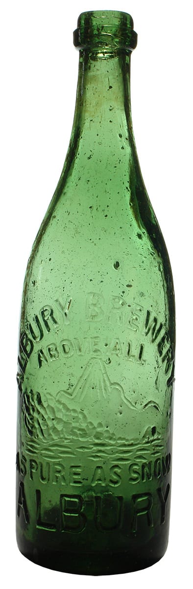 Albury Brewery Mountain Ring Seal Antique Beer Bottle