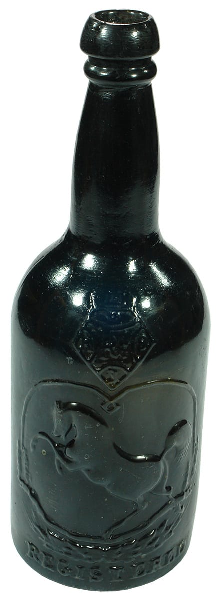 Black Horse Ale Registration Diamond Antique Bottle