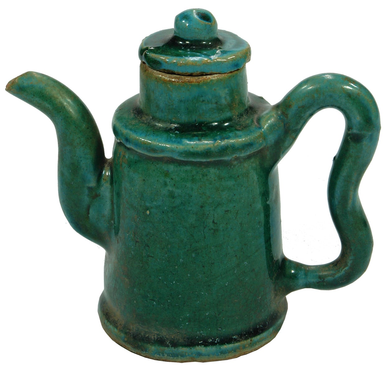 Green Glaze small Ceramic Chinese Tea Pot