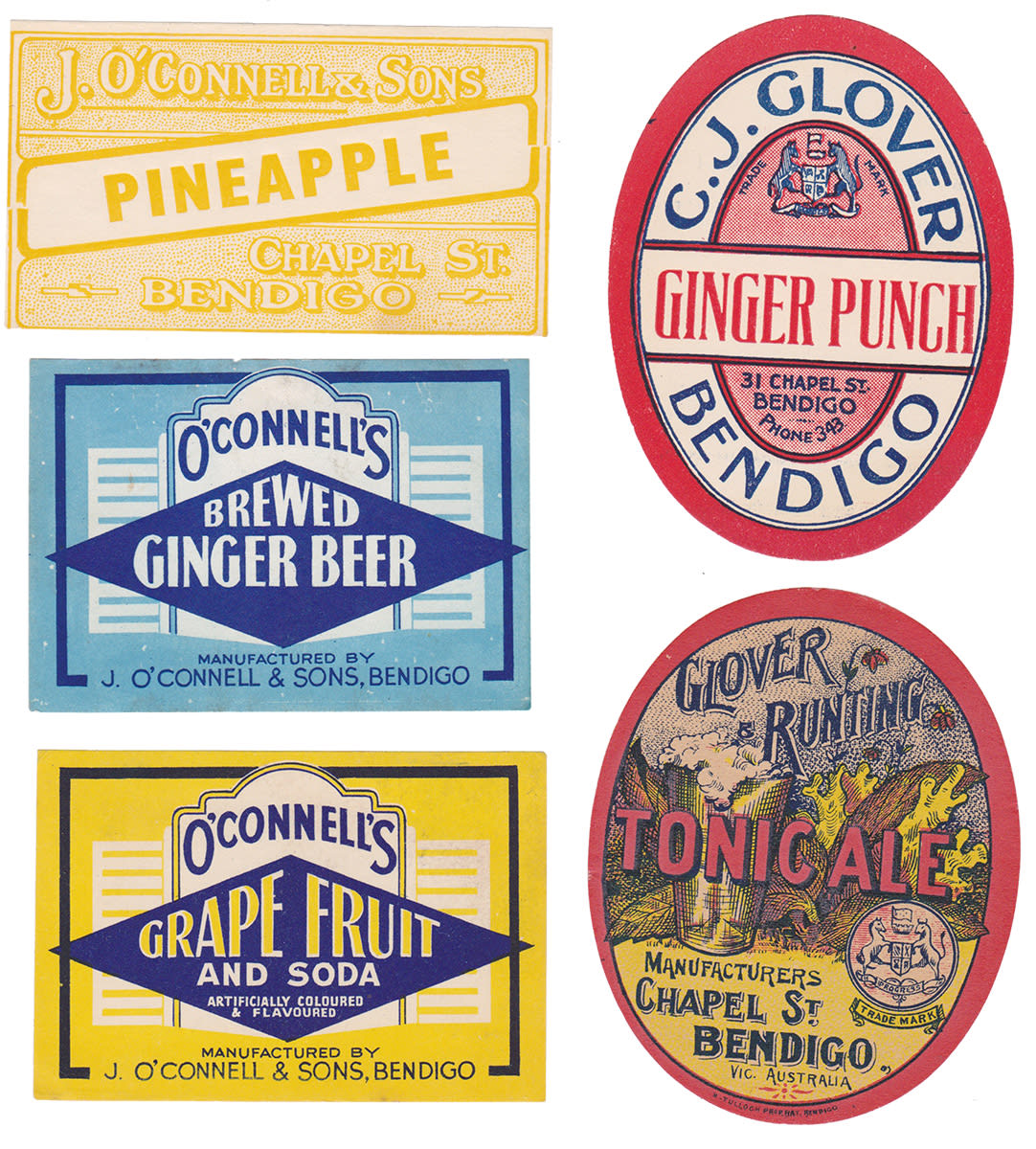 Bendigo Soft Drink Labels