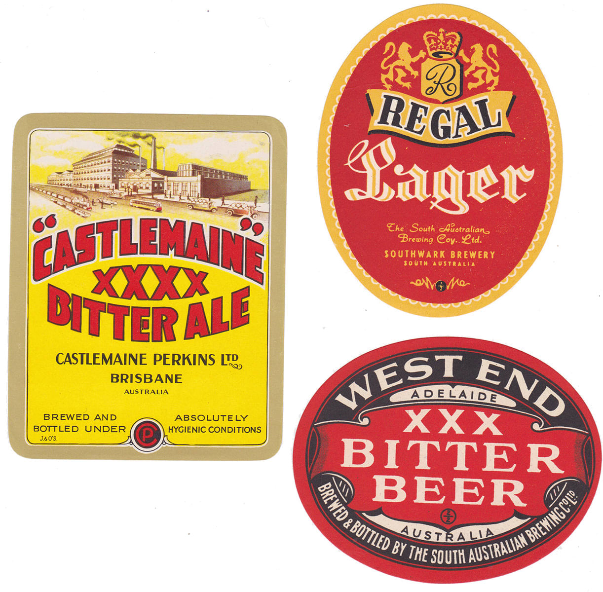 Southwark West End Castlemaine Beer Labels