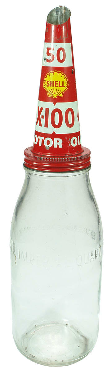 Shell Oil Bottle Tin Top