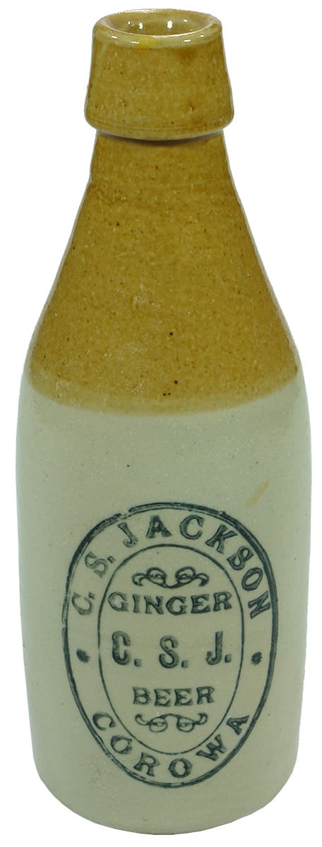 Jackson Corowa Stoneware Ginger Beer Bottle