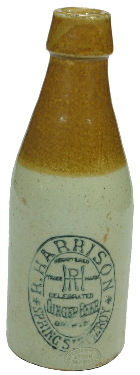 Harrison Spring Street Fitzroy Stoneware Ginger Beer Bottle