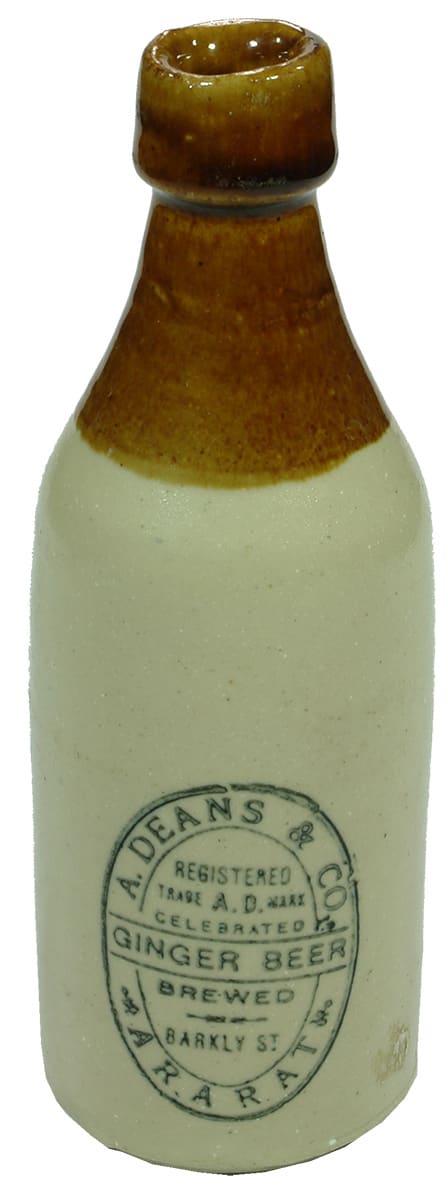 Deans Ararat Stoneware Ginger Beer Bottle