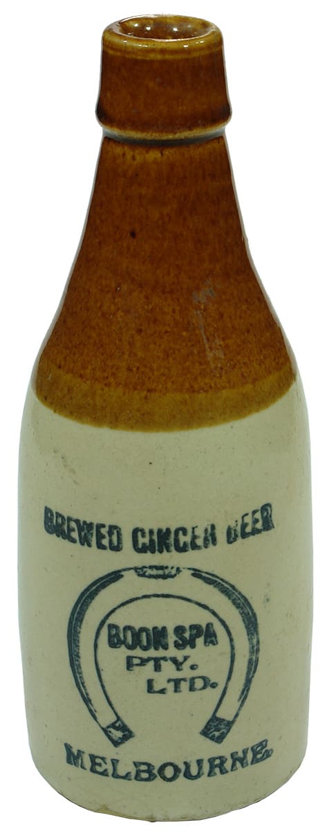 Boon Spa Melbourne Horseshoe Antique Ginger Beer Bottle