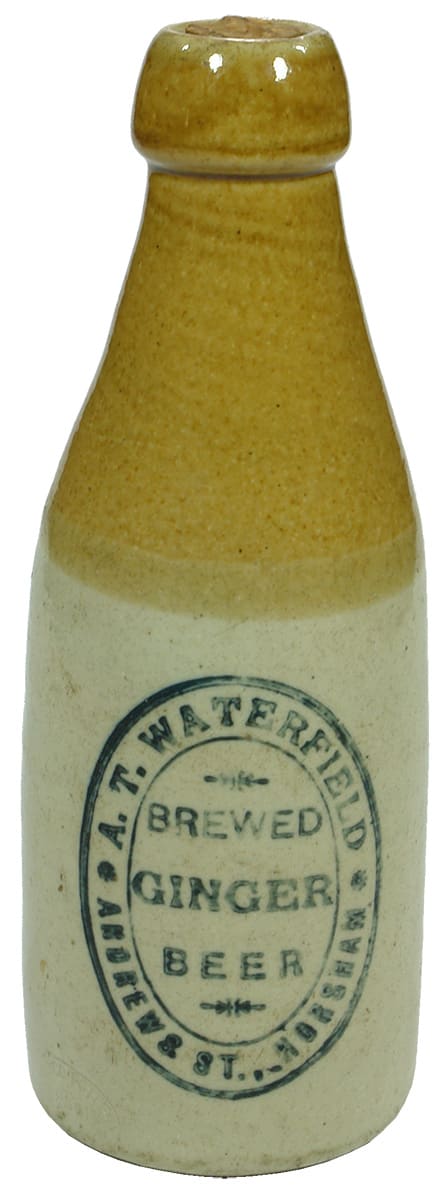 Waterfield Horsham Stoneware Ginger Beer Old Bottle