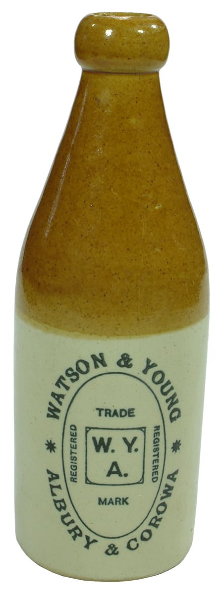 Watson Young Albury Corowa English made Stone Ginger Beer