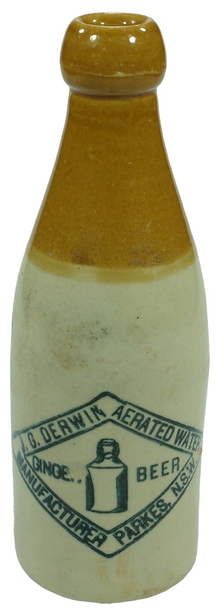 Derwin Parkes Stoneware Old Ginger Beer Bottle