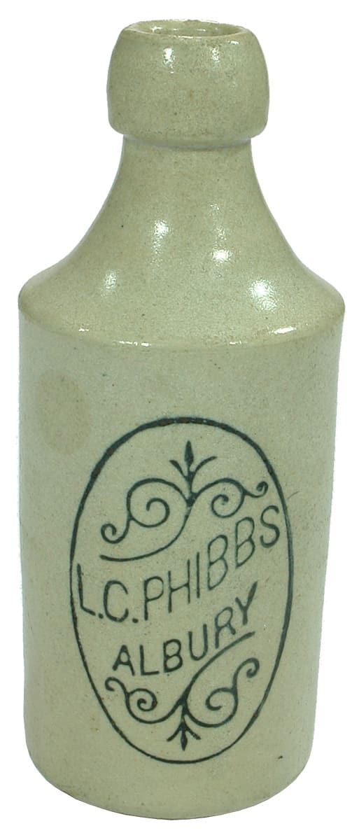 Phibbs Albury Bendigo Pottery Stoneware Ginger Beer Bottle