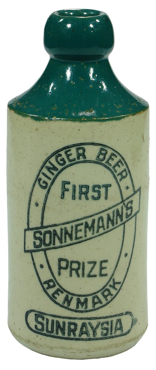 Sonnemann's First Prize Ginger Beer Renmark Sunraysia Bottle