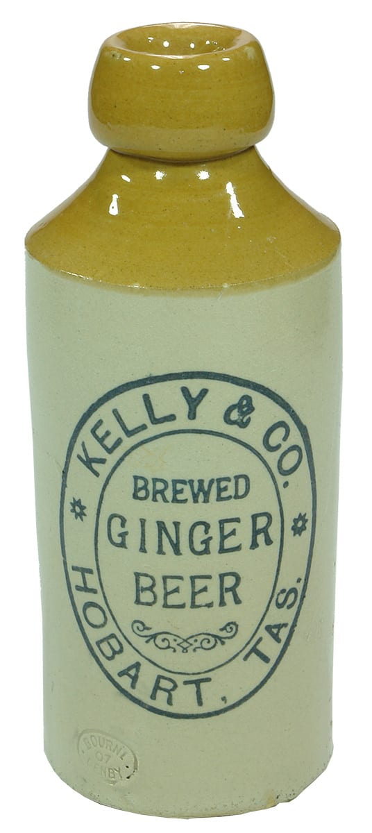 Kelly Brewed Ginger Beer Hobart Stoneware Bottle