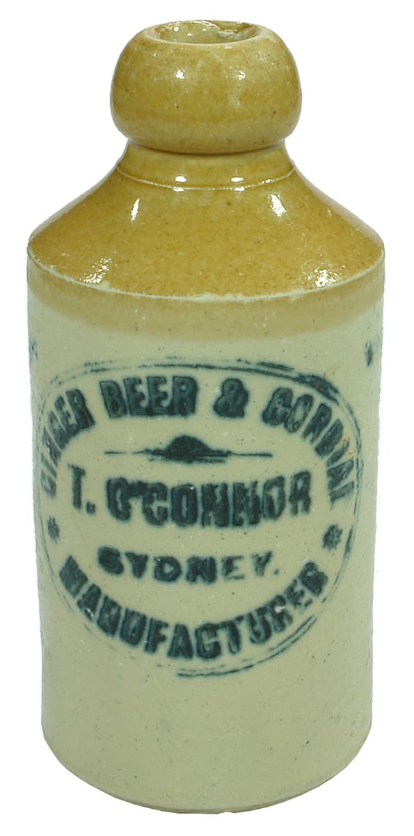 O'Connor Ginger Beer Cordial Manufacturer Sydney Bottle