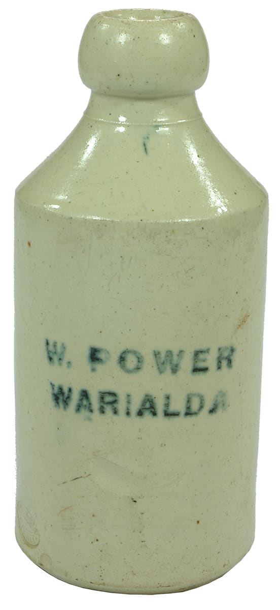 Power Warialda Stone Ginger Beer Antique Bottle