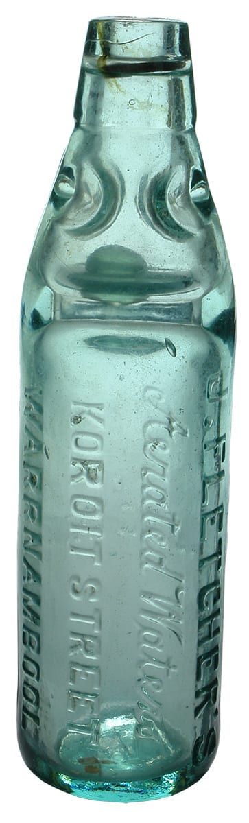 Fletcher Aerated Waters Warrnambool Codd Bottle