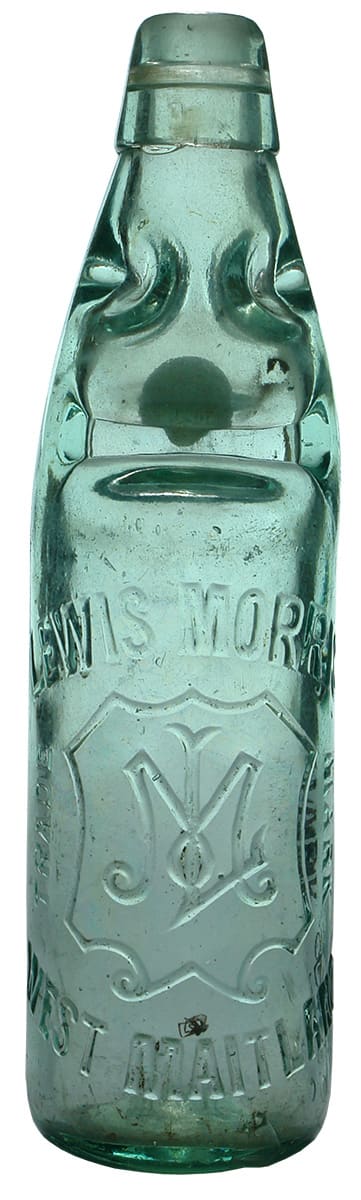 Lewis Morris West Maitland Codd Marble Bottle