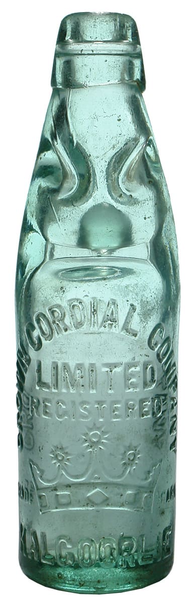 Crown Cordial Kalgoorlie Goldfields Codd Bottle