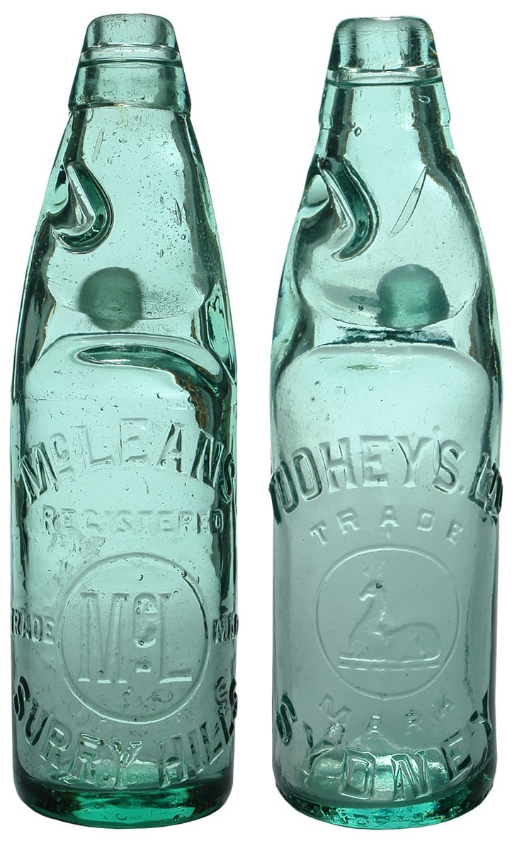 McLeans Tooheys Sydney Codd Old Bottles