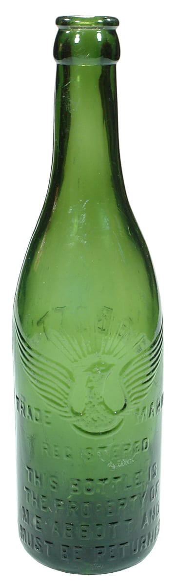 Abbott's Tasmania Phoenix Crown Seal Green Bottle