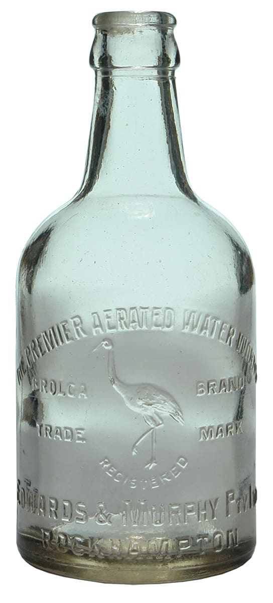 Edwards Murphy Rockhampton Brolga Crown Seal Bottle